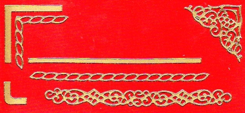 Sticker - Rand & Ecken 6 - gold - 806