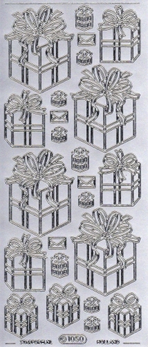 Sticker - Schachteln 1 - silber - 1050