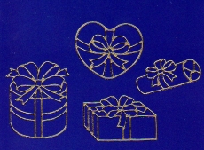 Sticker - Schachteln 2 - gold - 1051