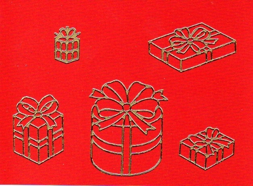 Sticker - Schachteln 2 - gold - 1051