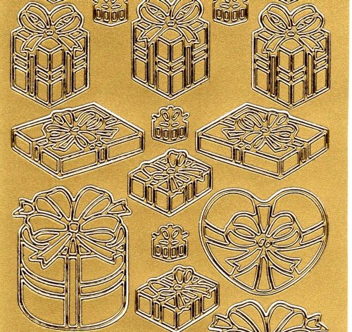 Sticker - Schachteln 2 - gold - 1051