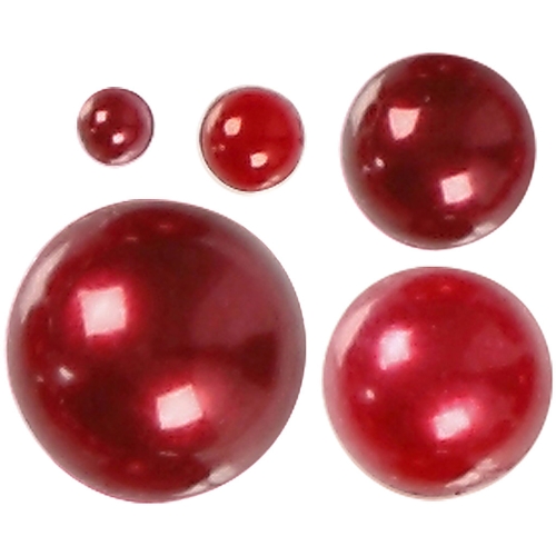 Halbperlen-Set 2-8 mm - 140 Stck - rot