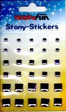 Stony-Stickers Acrylsteine quadratisch, lila, in 3Gren von Hobby Fun (3451757)