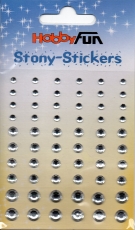 Stony-Stickers Acrylsteine rund, kristall, in 3 Gren von Hobby Fun (3451748)