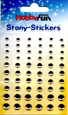 Stony-Stickers Acrylsteine rund, champagner in 3 Gren von Hobby Fun (3451750)