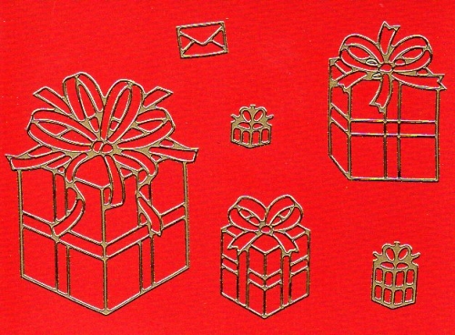 Sticker - Schachteln 1 - gold - 1050