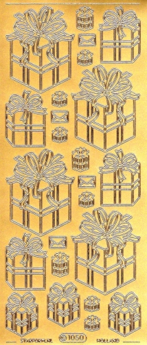 Sticker - Schachteln 1 - gold - 1050
