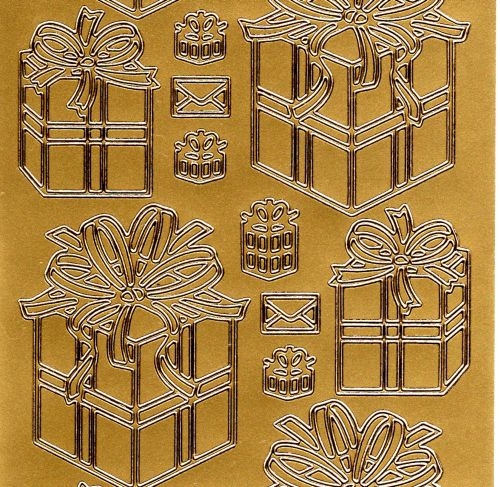 Sticker - Schachteln 1 - gold - 1050