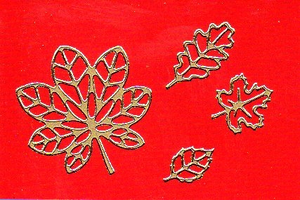 Sticker - Herbstlaub 3 -gold - 917