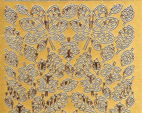 Sticker - Herbstlaub 3 -gold - 917