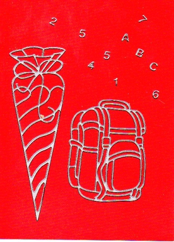Sticker - Schultten und Taschen - silber - 103