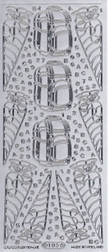 Sticker - Schultten und Taschen - silber - 103