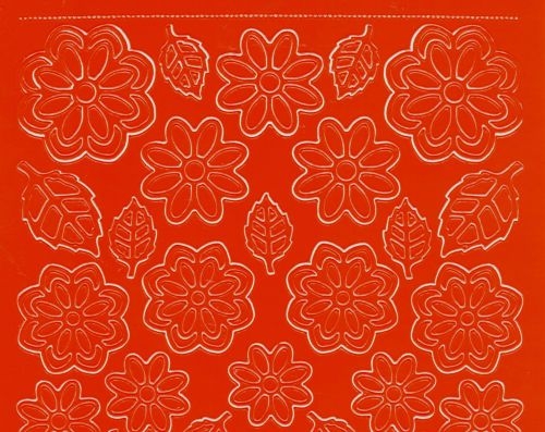 Sticker - Blumen 19 - orange - 1113