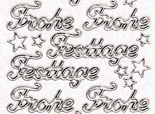 Transparent-Glitter-Sticker-Frohe Festtage -silber-464