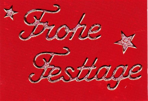 Transparent-Glitter-Sticker- Frohe Festtage -gold-464
