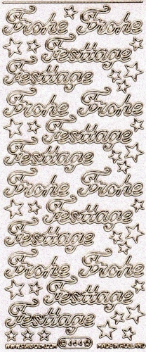 Transparent-Glitter-Sticker- Frohe Festtage -gold-464
