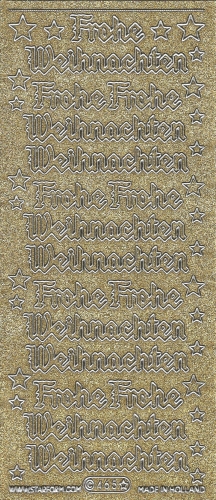 Glitter-Sticker - Frohe Weihnachten - gold - 465