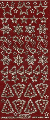 Glitter-Sticker -Weihnachtsmotive -rot-gold-7070