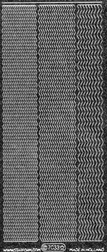Glitter-Sticker -Rnder -schwarz-silber-7033