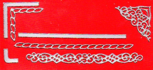 Sticker - Rand & Ecken 6 - silber - 806