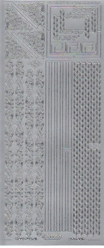 Sticker - Rand & Ecken 6 - silber - 806