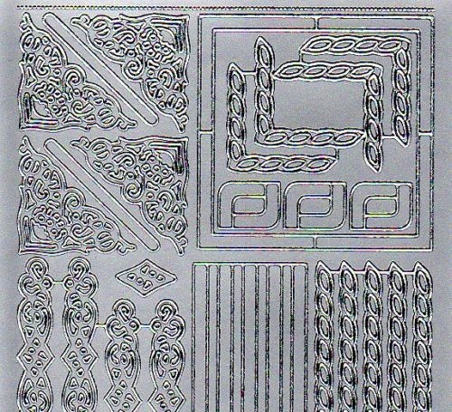 Sticker - Rand & Ecken 6 - silber - 806