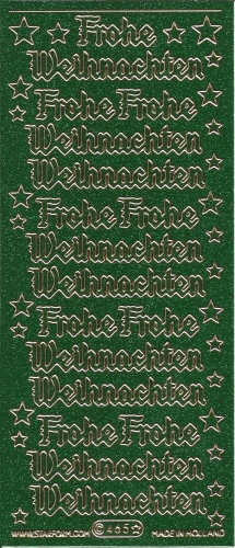 Glitter-Sticker - Frohe Weihnachten - grn - 465