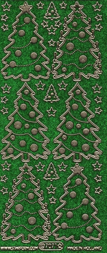 Glitter-Sticker -Weihnachtsbaum -grn-gold-7071