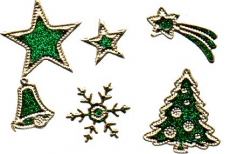 Glitter-Sticker -Weihnachtsmotive -grn-gold-7070