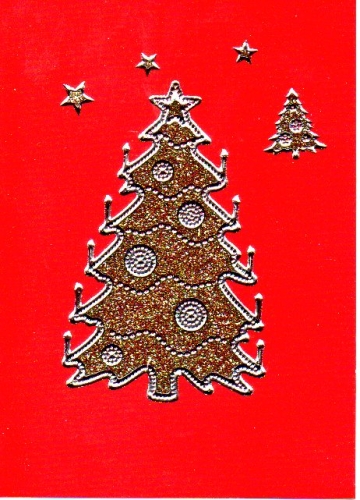 Glitter-Sticker -Weihnachtsbaum -gold-silber-7071