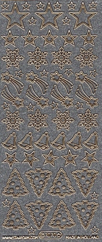 Glitter-Sticker -Weihnachtsmotive -silber-gold-7070