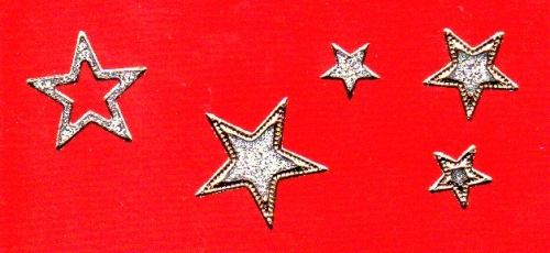 Glitter-Sticker -Sterne -silber-gold-7074