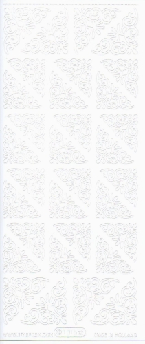 Sticker - Ecken 9 - wei - 1018