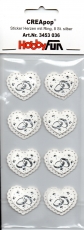 CreaPop-Sticker-Herzen mit Ring silber von HobbyFun (3453036)