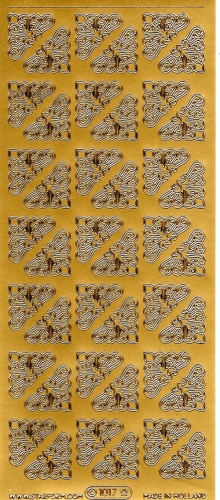 Sticker - Ecken 6 - gold - 1017