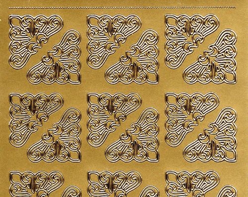 Sticker - Ecken 6 - gold - 1017
