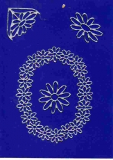 Sticker - Blumen - silber - 1031