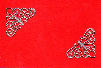 Sticker - Ecken 6 - silber - 1017