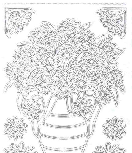 Sticker - Blumen - wei - 1031