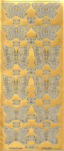 Sticker - Schmetterlinge - gold - 1013