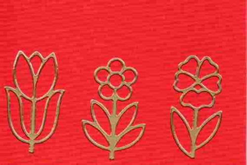 Sticker - Blumen - gold - 1133