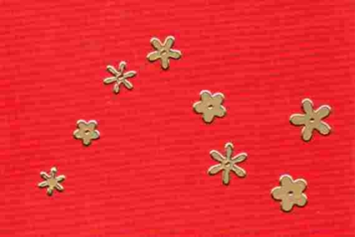 Sticker - Blmchen - gold - 7048