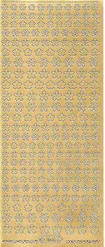 Sticker - Blmchen - gold - 7048
