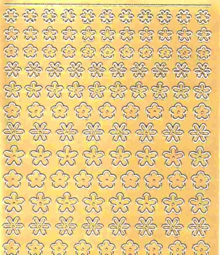 Sticker - Blmchen - gold - 7048
