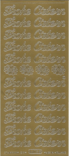 Sticker - Frohe Ostern - gold - 4405