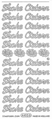 Sticker - Frohe Ostern - gold - 4405
