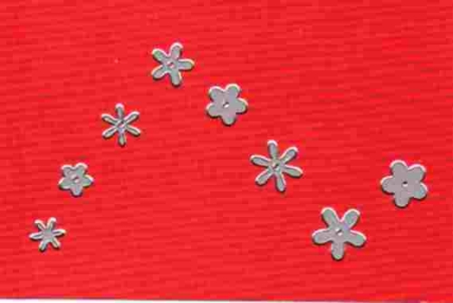 Sticker - Blmchen - silber - 7048