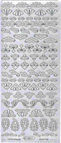 Sticker - Kleine Ornamente - silber - 1022