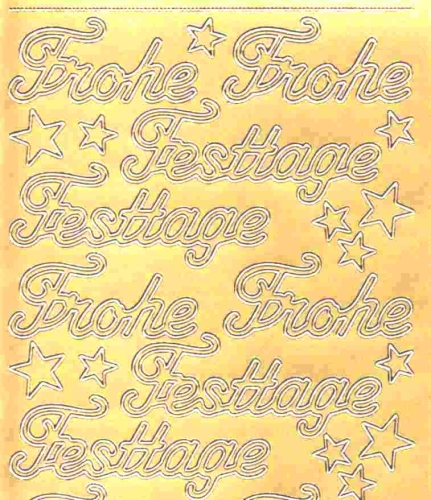 Sticker - Frohe Festtage - gold - 464