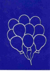 Sticker - Luftballons - silber - 1112